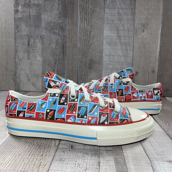 Converse Chuck 70 Frozen Treats Youth Sneakers Soft Red Blue Size 3 A00519F - Picture 4 of 15